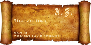 Miss Zelinda névjegykártya